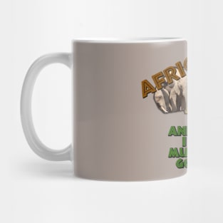 Africa Is Calling Wildlife Continent Collage Mug